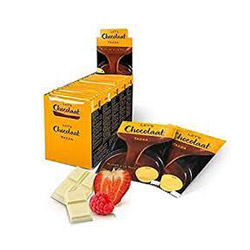 LET´S CHOCOLAAT BLANCO F. ROJOS EST. 25 G X 12U.